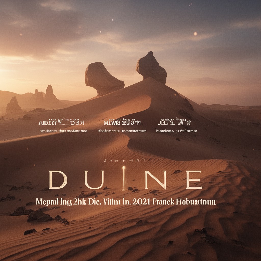 AI-generated illustration of Dune (2021 film)