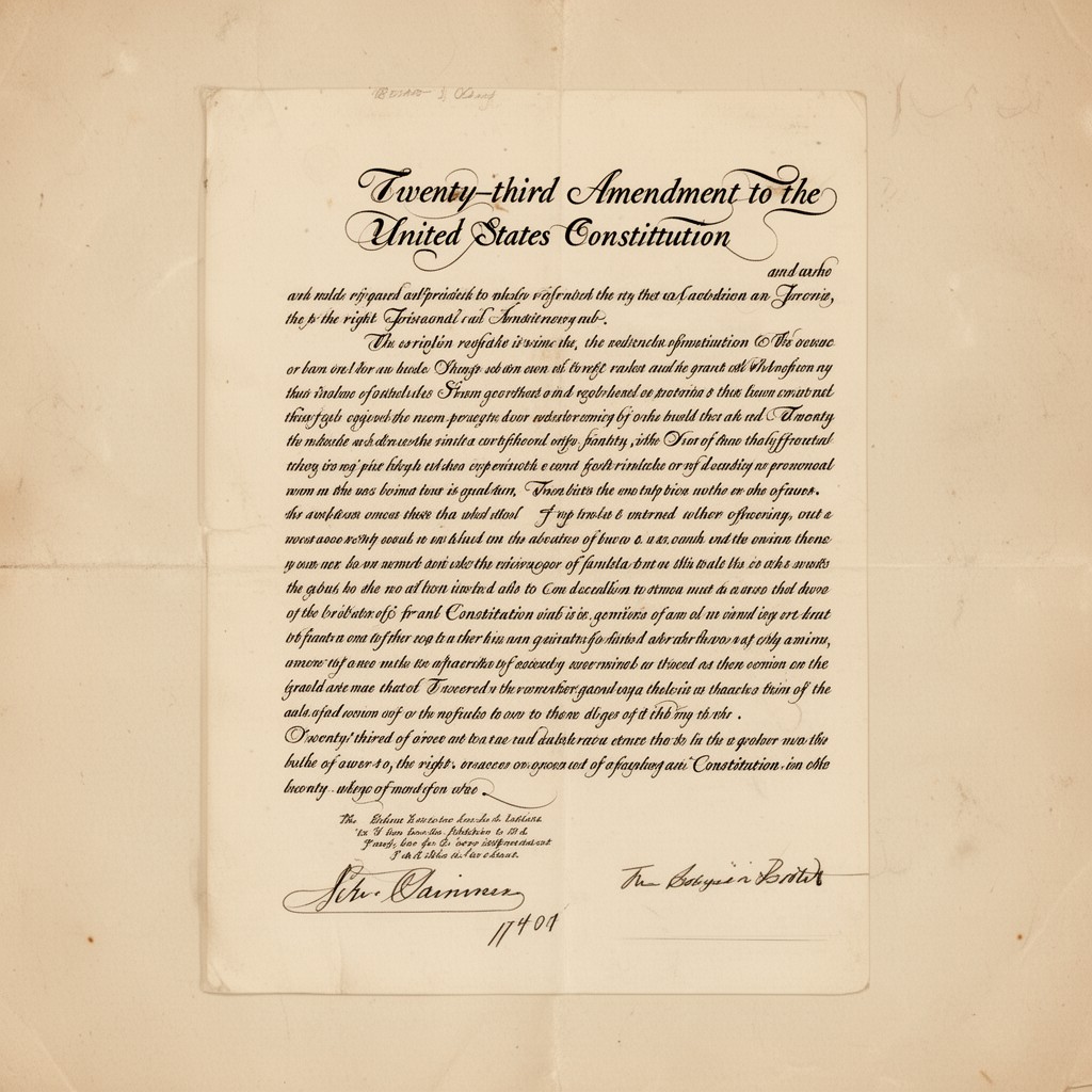 AI-generated illustration of Twenty-third Amendment to the United States Constitution