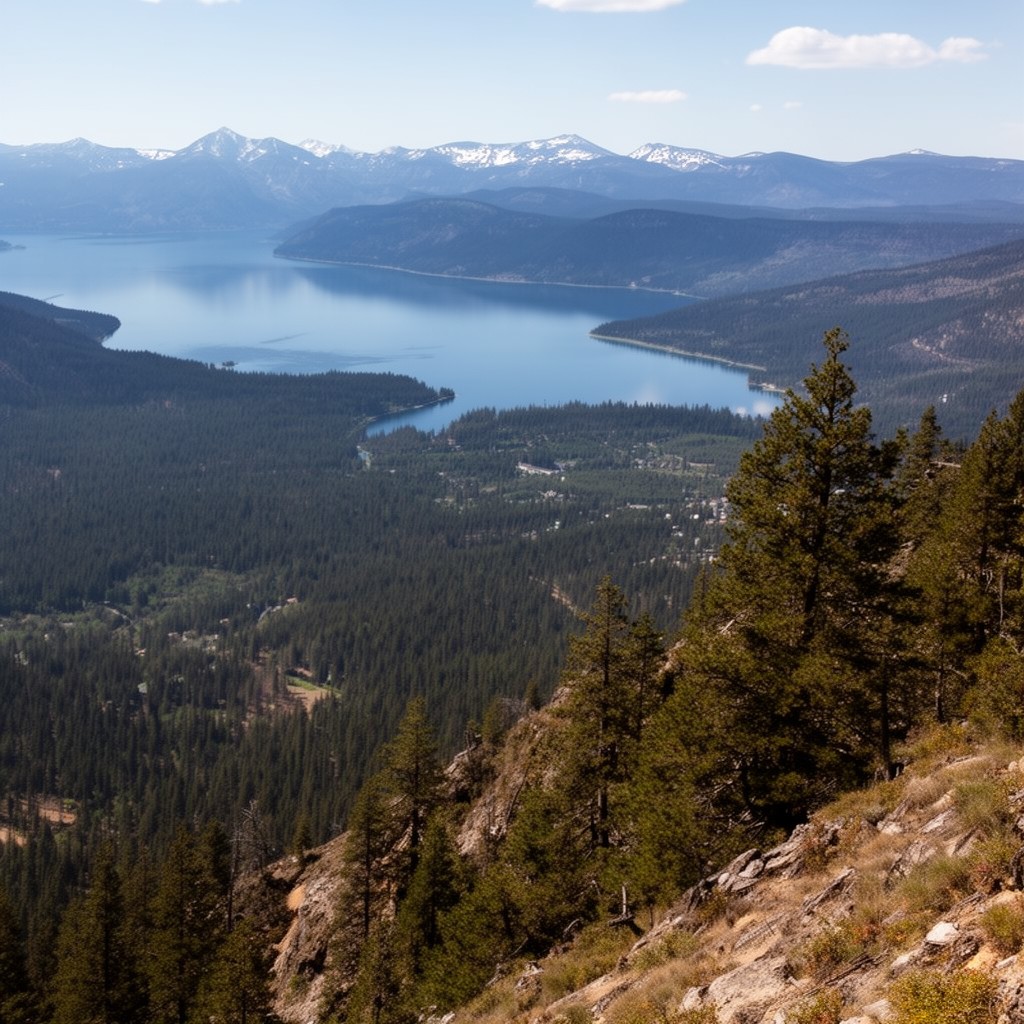 AI-generated illustration of Lake Tahoe Basin Management Unit