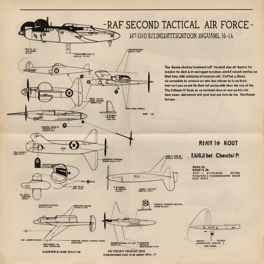 AI-generated illustration of RAF Second Tactical Air Force