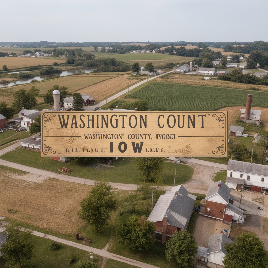 AI-generated illustration of Washington County, Iowa