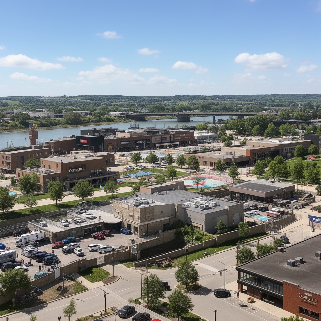 AI-generated illustration of Coralville, Iowa