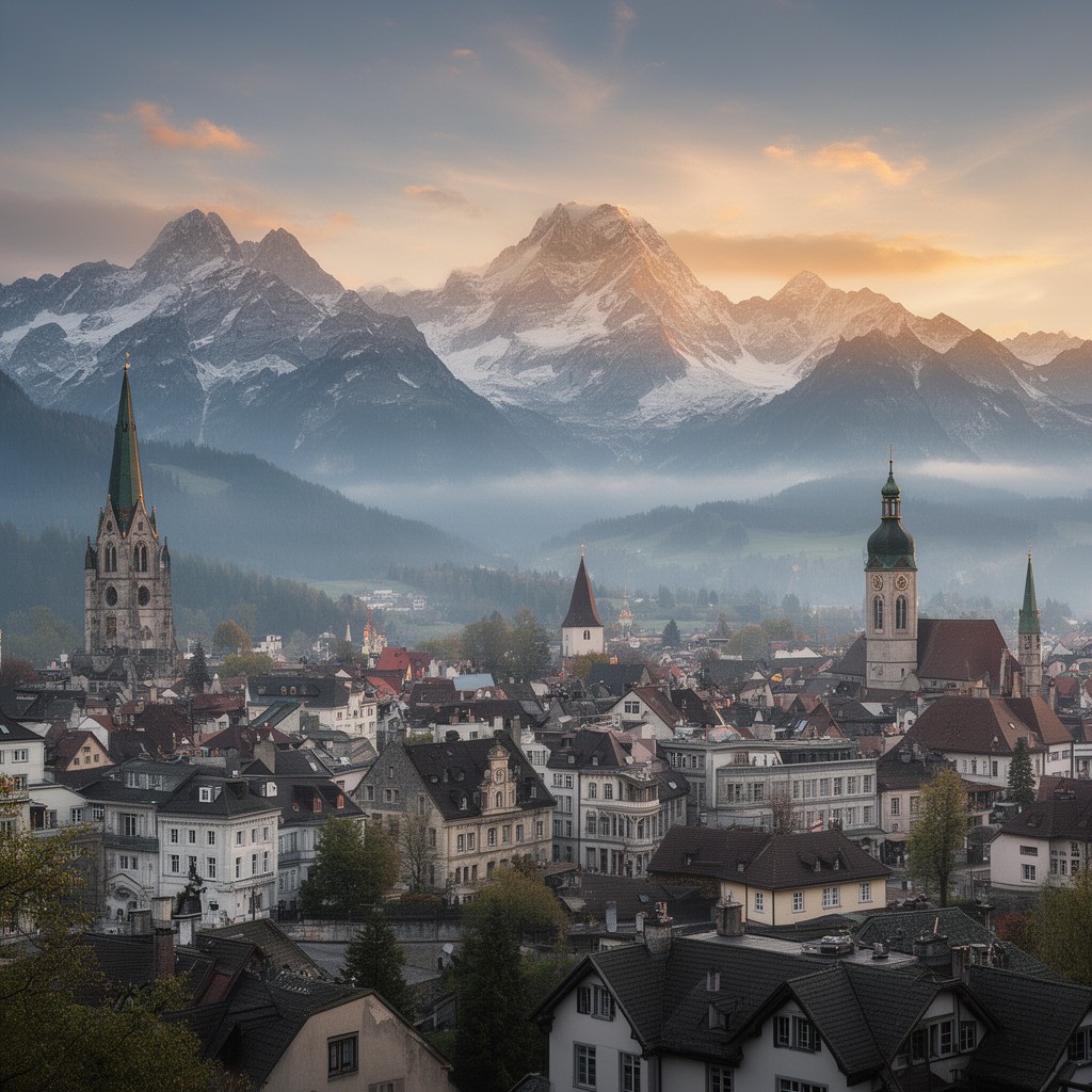 AI-generated illustration of southern Germany
