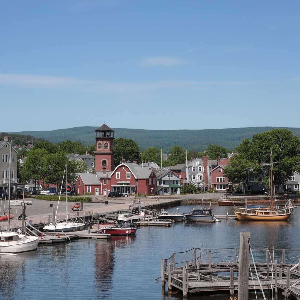 AI-generated illustration of Thomaston, Maine