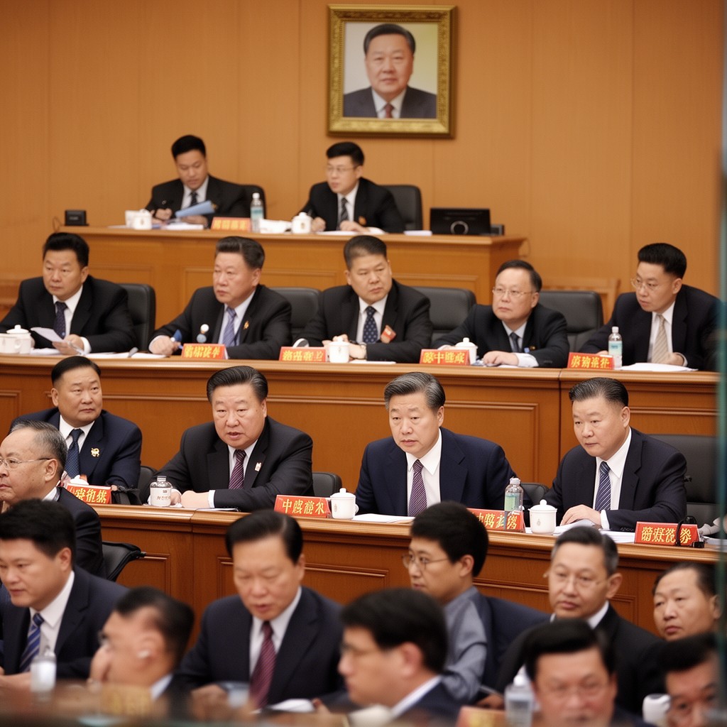 AI-generated illustration of Politburo of the Chinese Communist Party