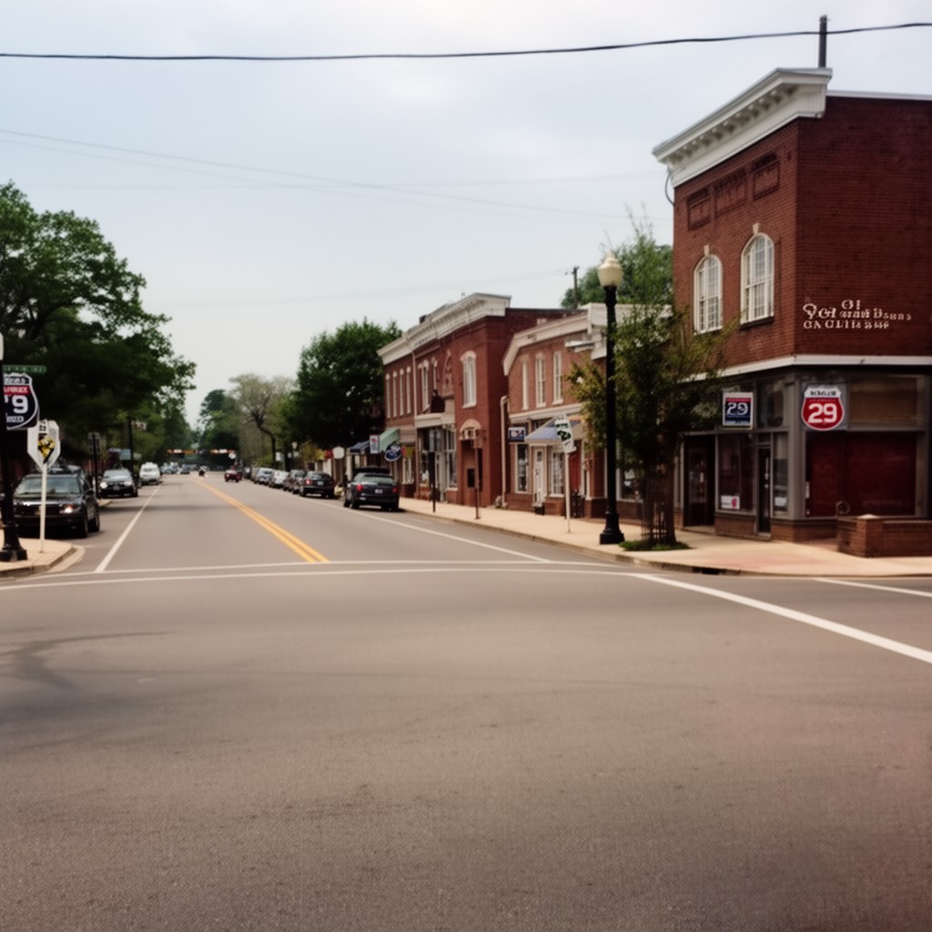 AI-generated illustration of U.S. Route 29 Business in Culpeper