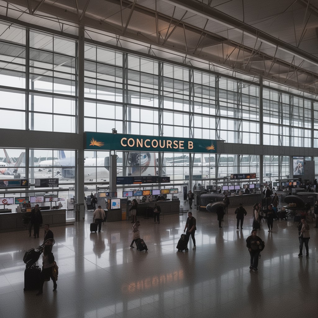 AI-generated illustration of Concourse B