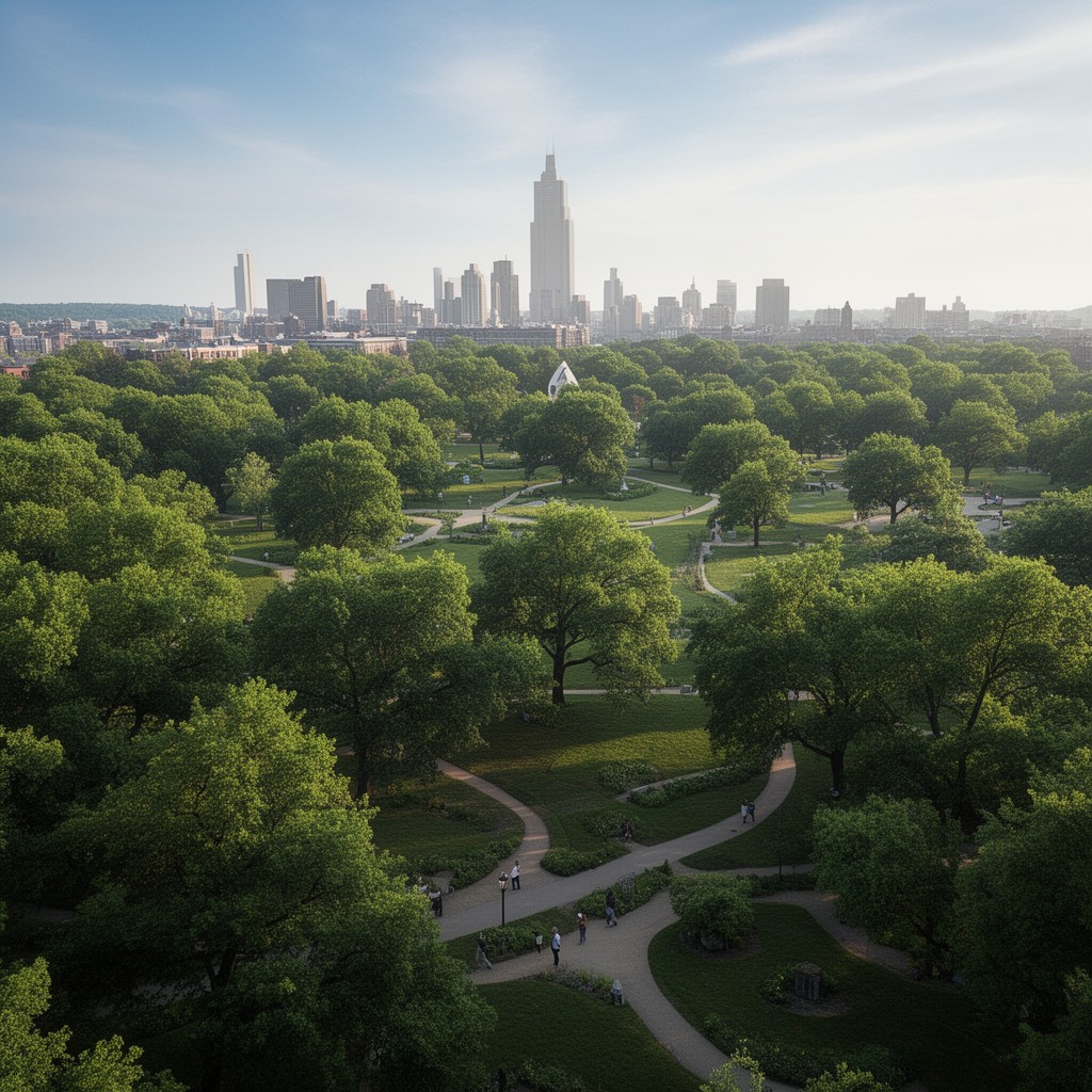 AI-generated illustration of The Forest City