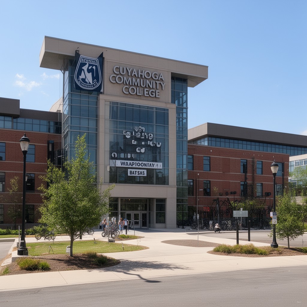 AI-generated illustration of Cuyahoga Community College