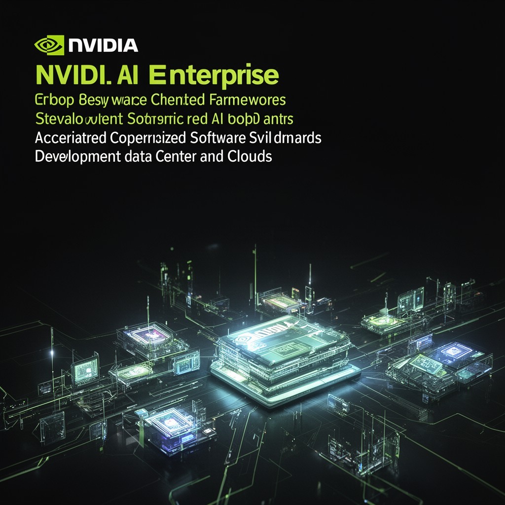 AI-generated illustration of NVIDIA AI Enterprise software suite
