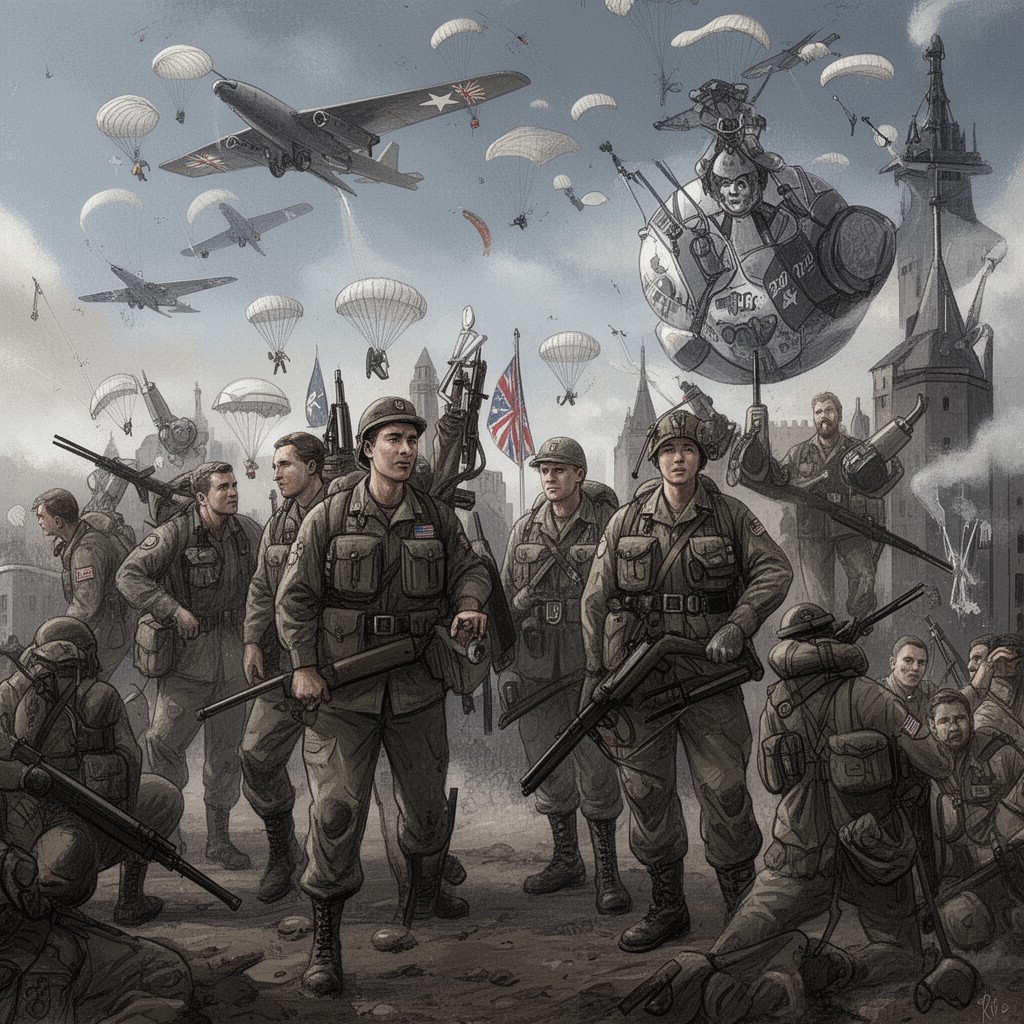 AI-generated illustration of First Allied Airborne Army