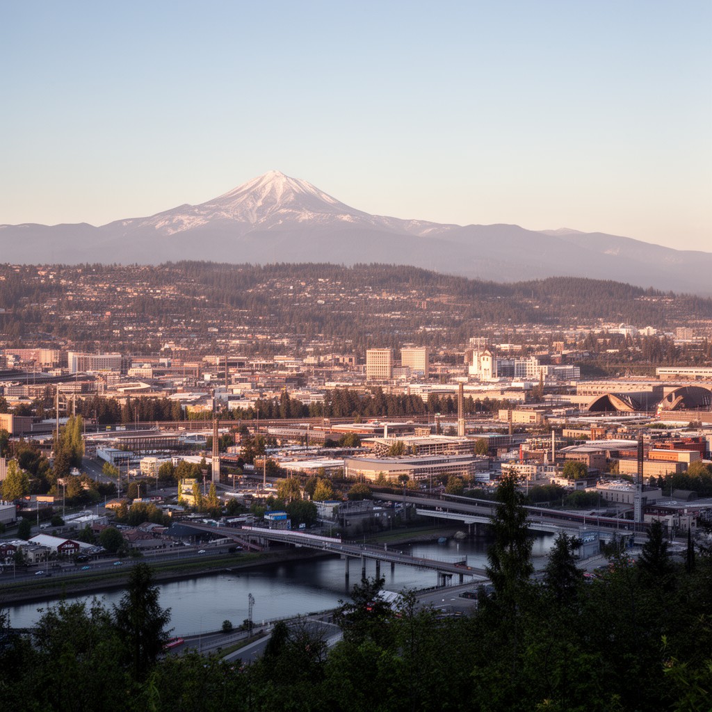 AI-generated illustration of Vancouver, Washington