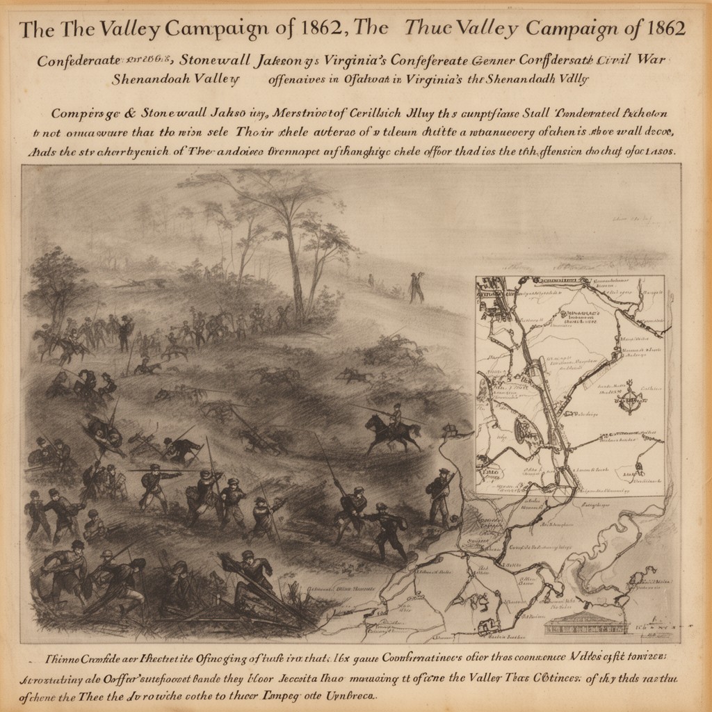 AI-generated illustration of Valley Campaign of 1862