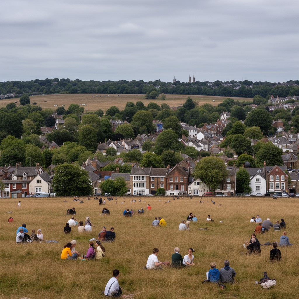 AI-generated illustration of Blackheath, London, England