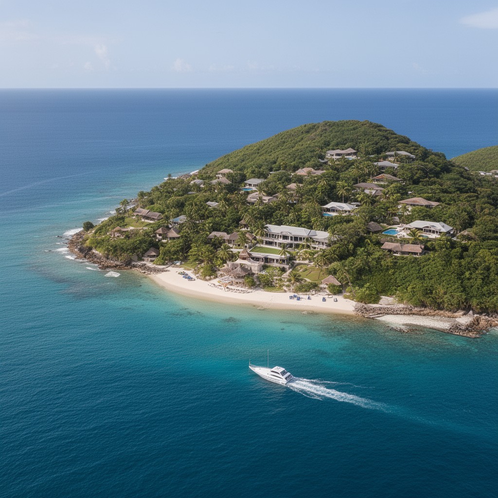 AI-generated illustration of Necker Island, British Virgin Islands