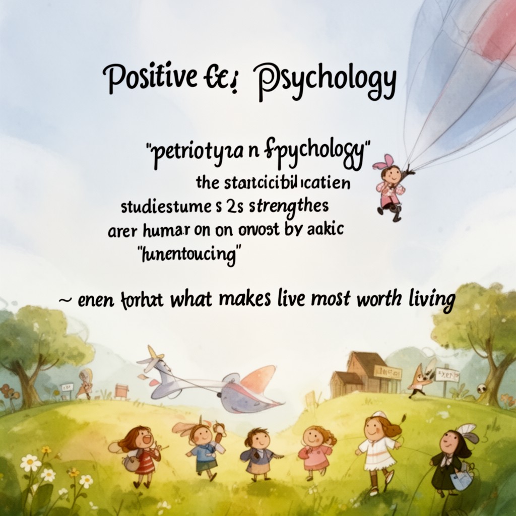 AI-generated illustration of positive psychology