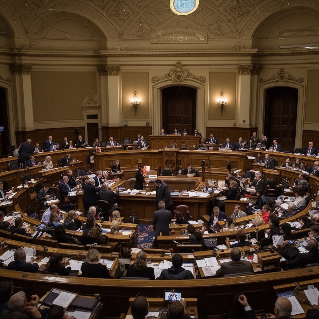 AI-generated illustration of California State Senate