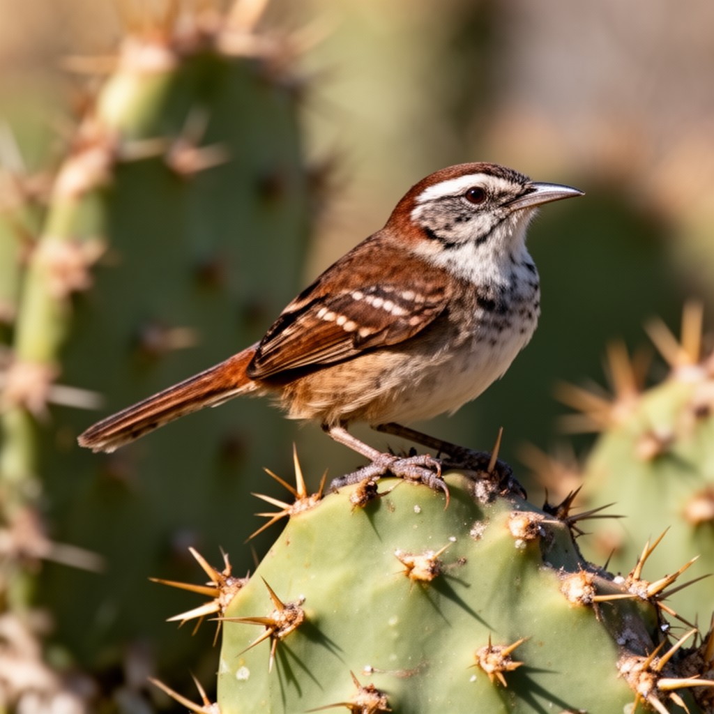 AI-generated illustration of Cactus wren