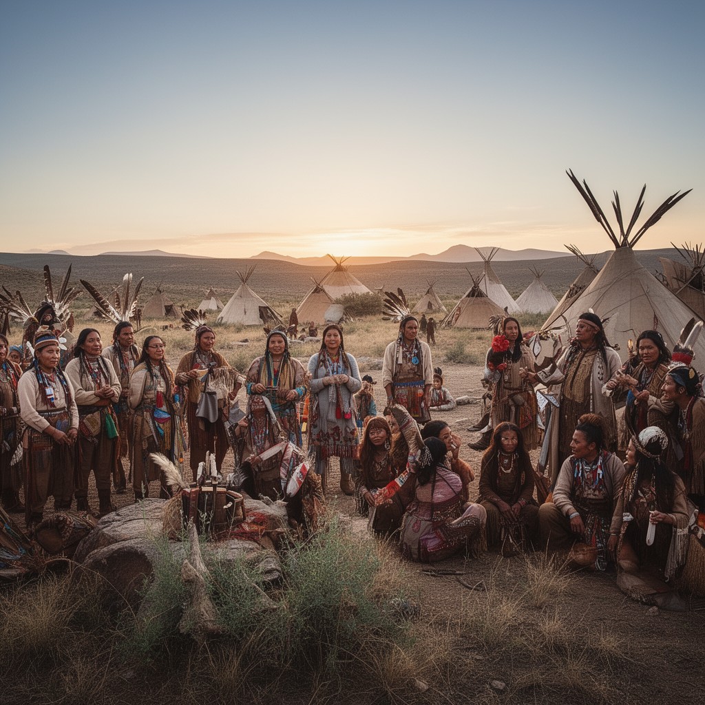 AI-generated illustration of Apache tribes