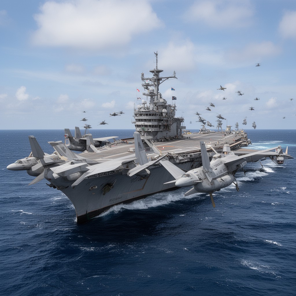 AI-generated illustration of United States Navy aircraft