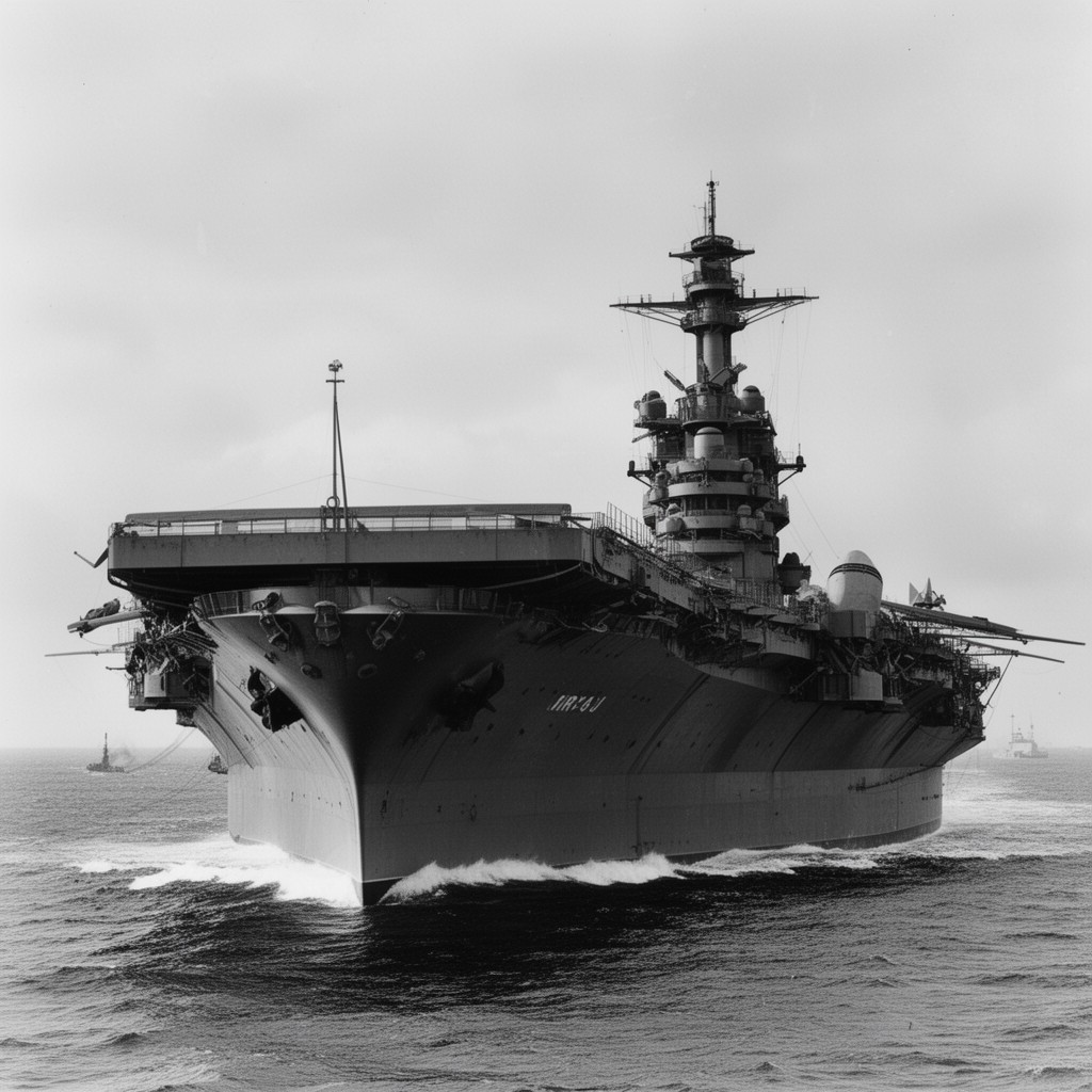 AI-generated illustration of CV-2 (IJN internal designation, not US-style)