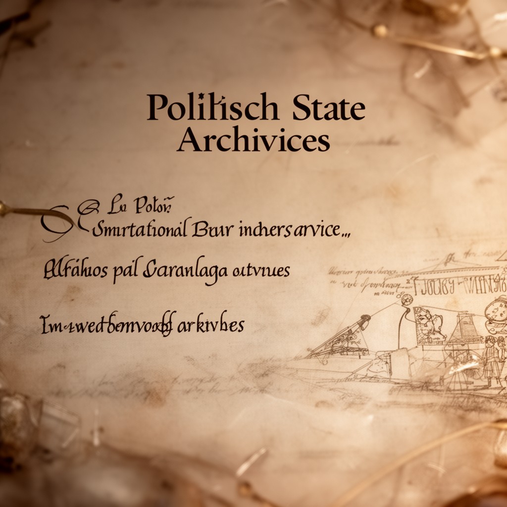 AI-generated illustration of Polish state archives