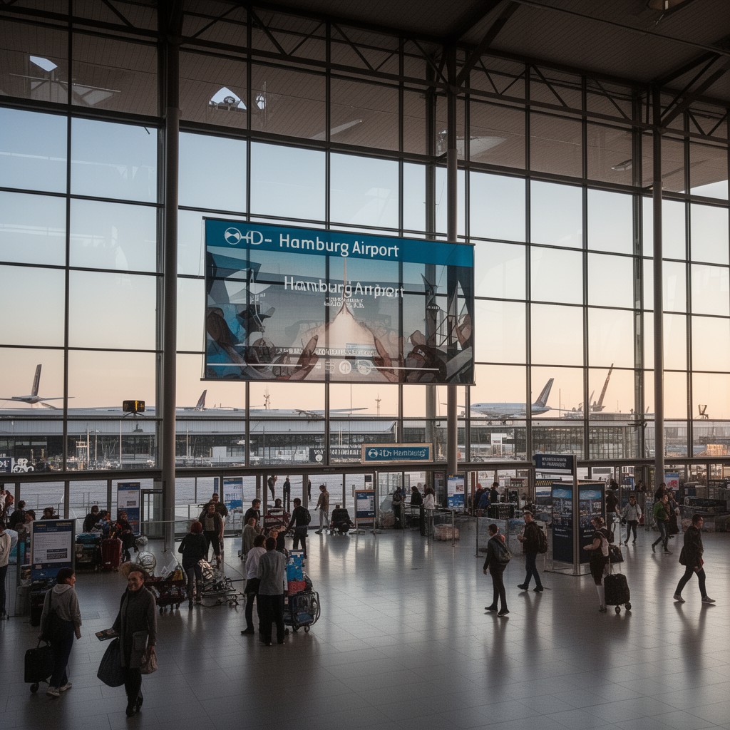 AI-generated illustration of Hamburg Airport