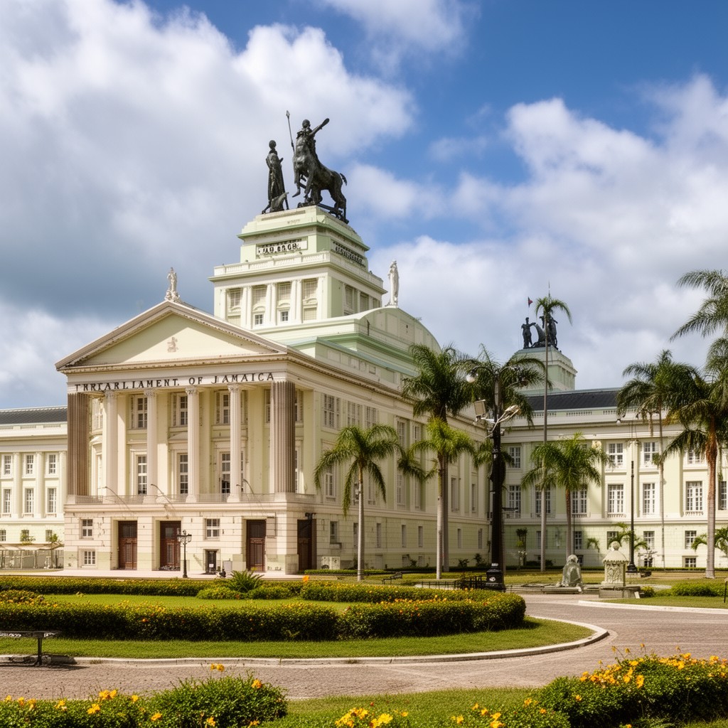 AI-generated illustration of Parliament of Jamaica