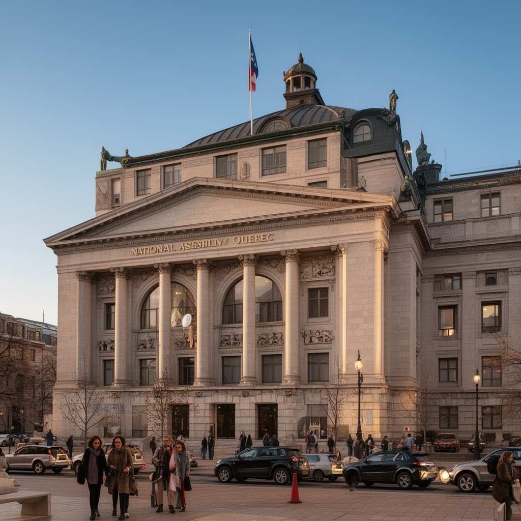 AI-generated illustration of National Assembly of Quebec