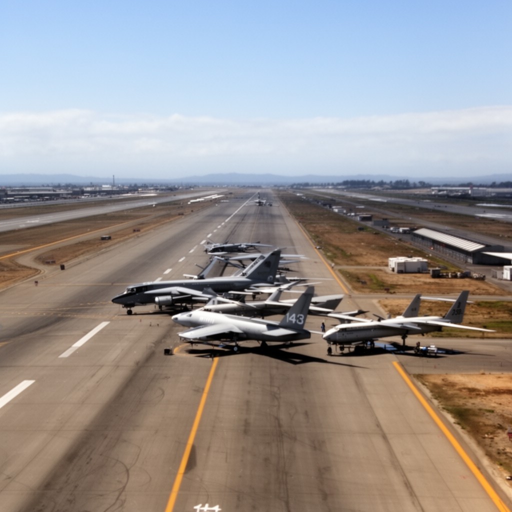 AI-generated illustration of Runway 14R/32L