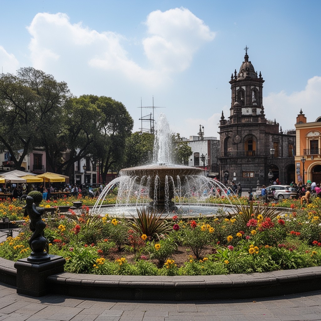 AI-generated illustration of Jardín Centenario