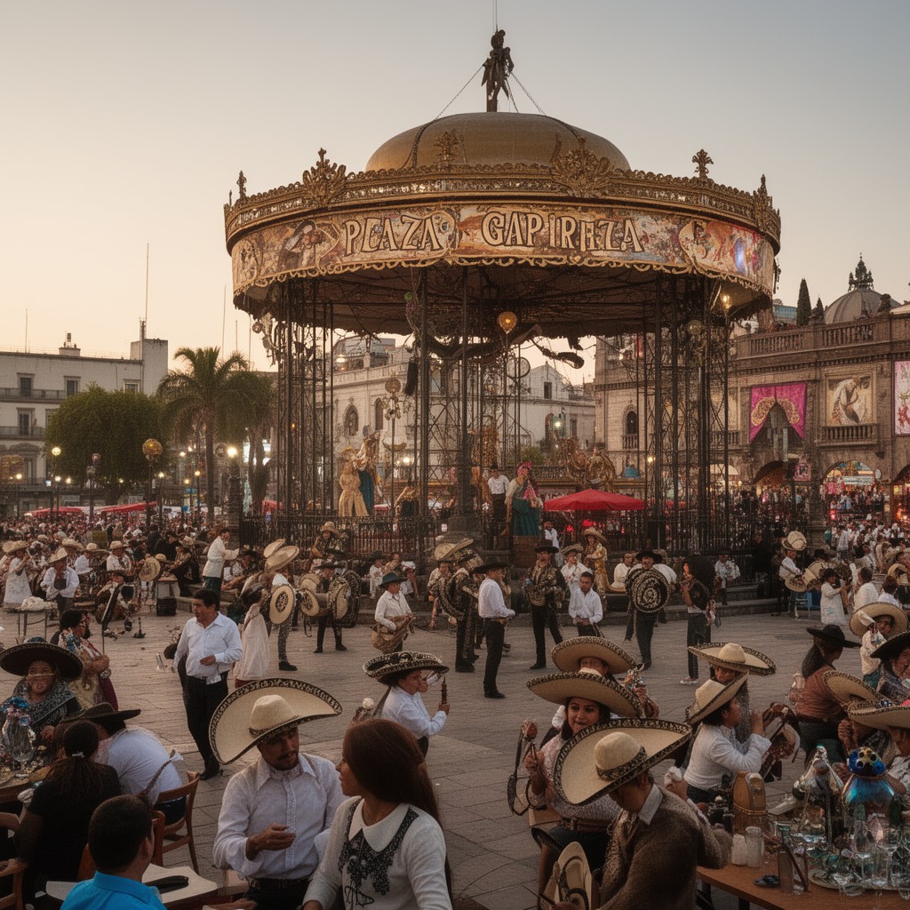 AI-generated illustration of Plaza Garibaldi