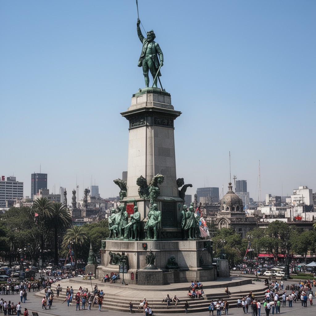 AI-generated illustration of Monument to Simón Bolívar