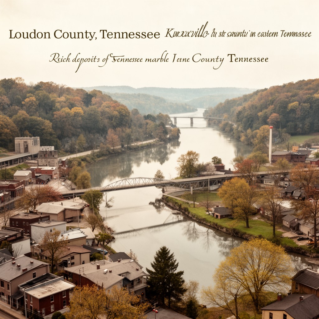 AI-generated illustration of Loudon County, Tennessee
