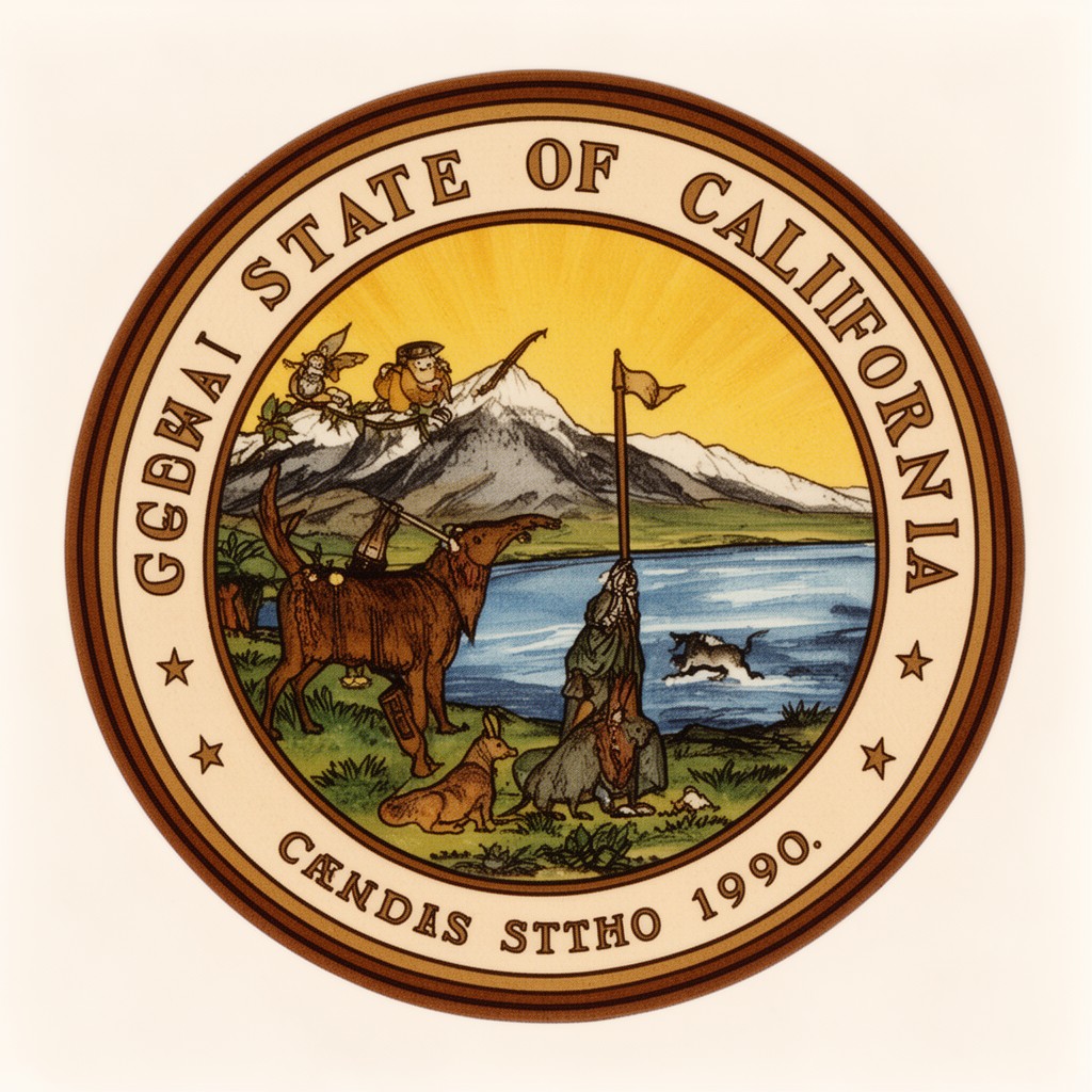 AI-generated illustration of Great Seal of the State of California