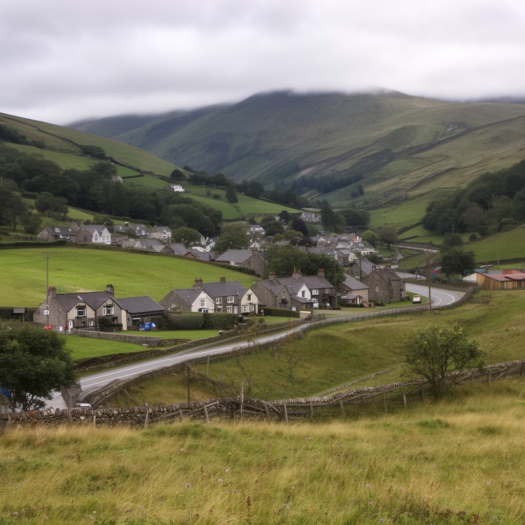 AI-generated illustration of Llangurig