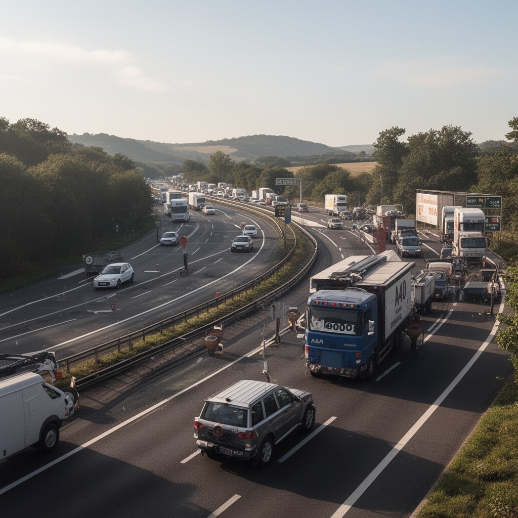 AI-generated illustration of A40 road