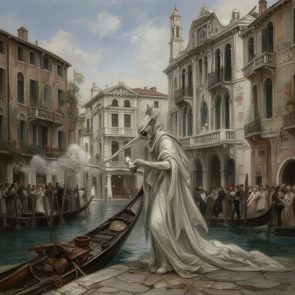 AI-generated illustration of Death in Venice