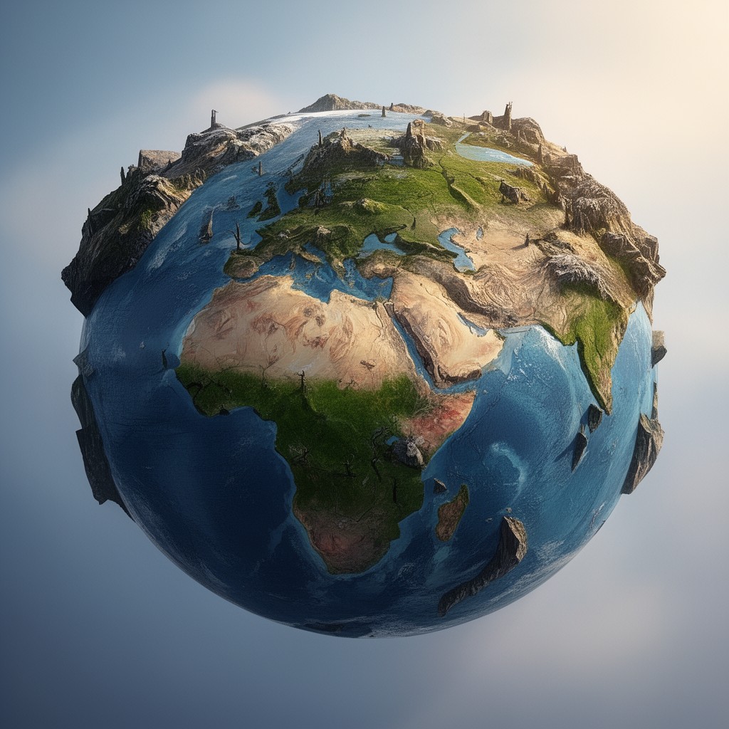 AI-generated illustration of supercontinent Pannotia