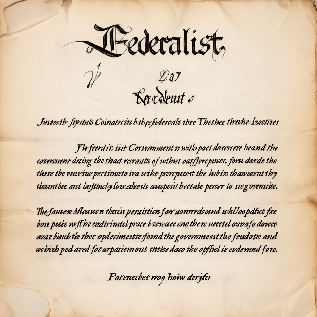 AI-generated illustration of The Federalist No. 45