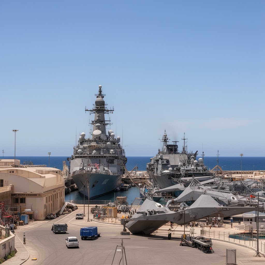 AI-generated illustration of Cartagena Naval Base