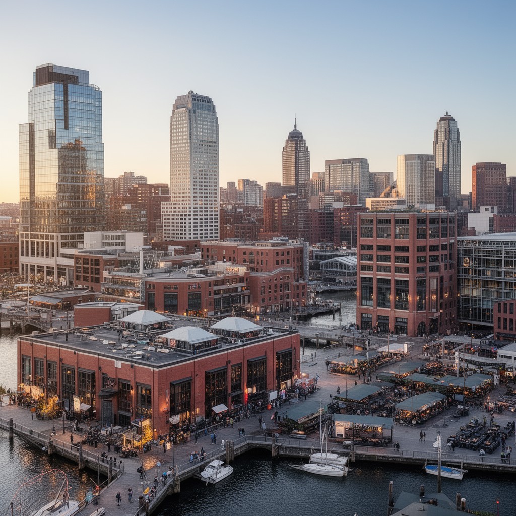 AI-generated illustration of Seaport District