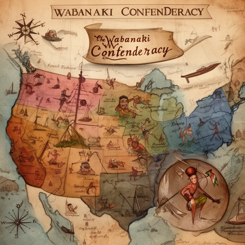AI-generated illustration of Wabanaki Confederacy