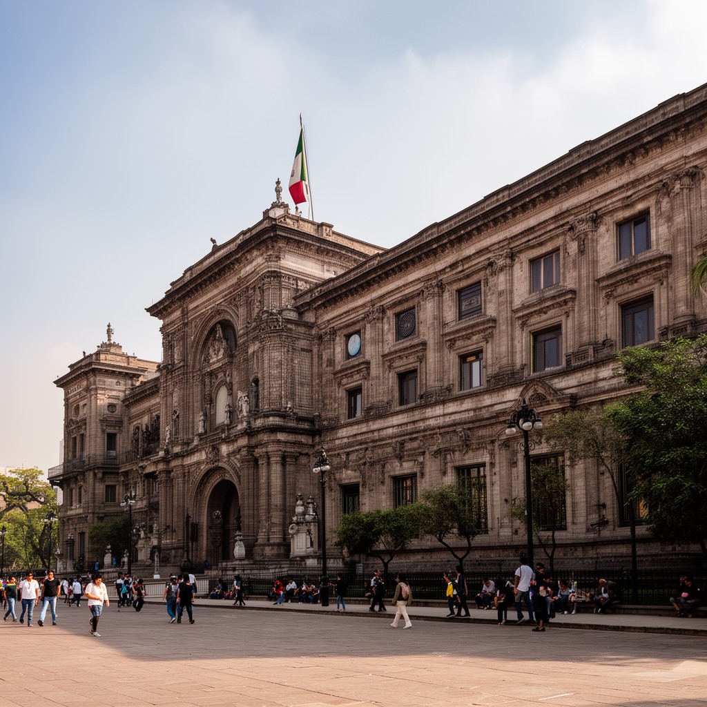 AI-generated illustration of Museo Nacional de Arte
