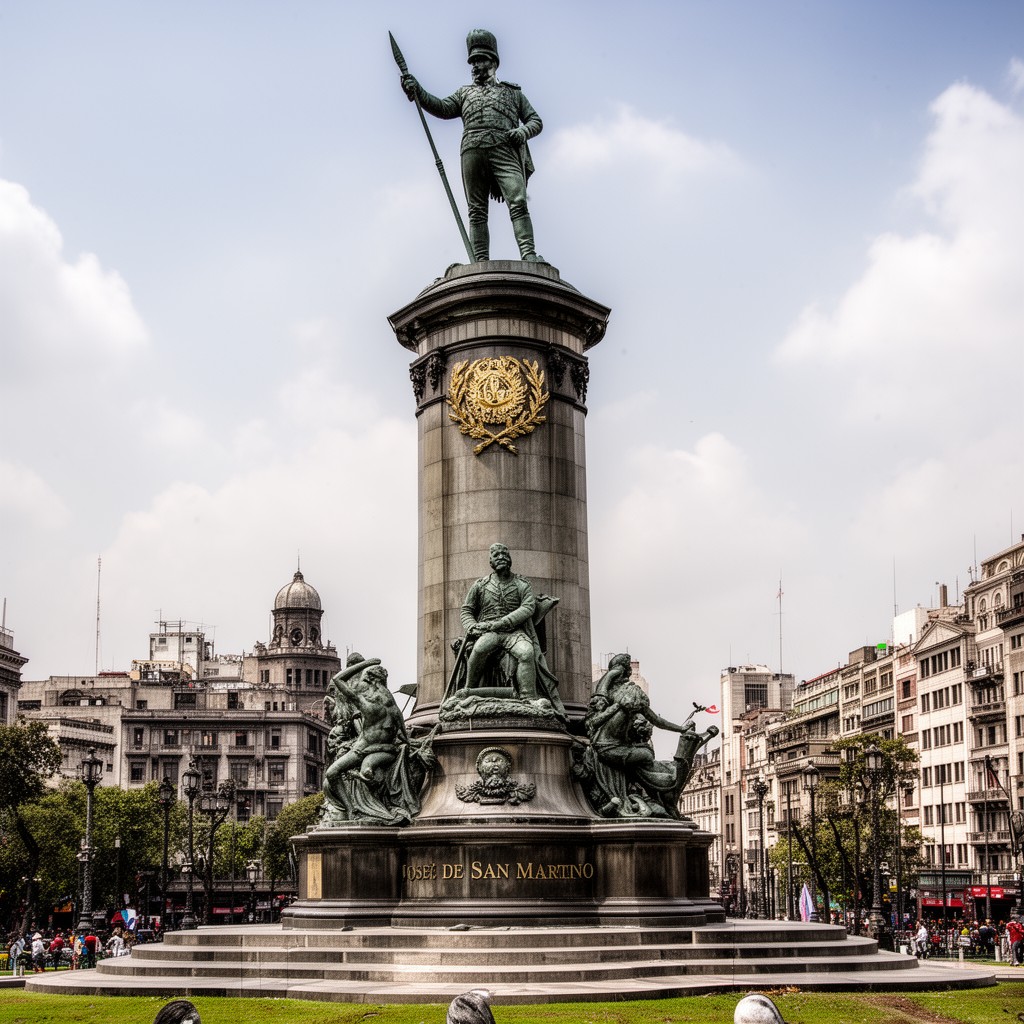AI-generated illustration of Monument to José de San Martín