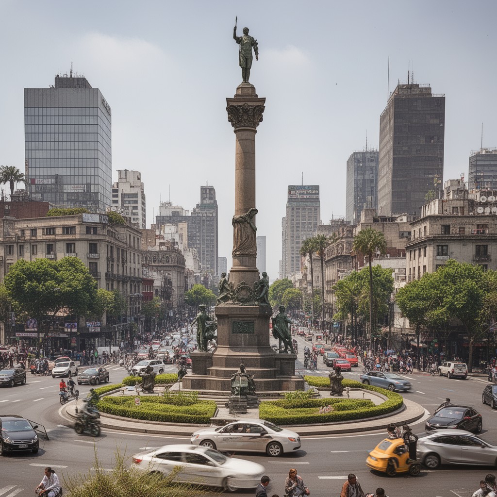 AI-generated illustration of Glorieta de Colón