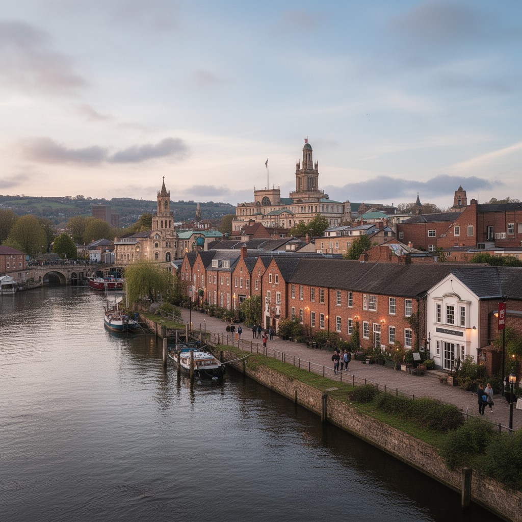AI-generated illustration of Gloucester Docks