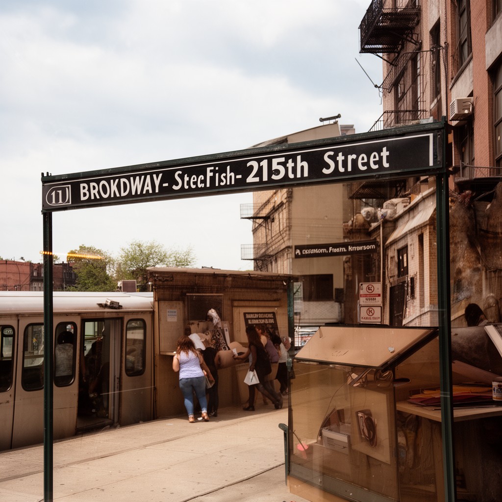 AI-generated illustration of 215th Street (1 line)