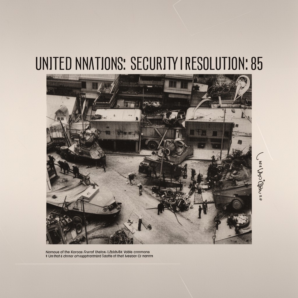 AI-generated illustration of United Nations Security Council Resolution 85