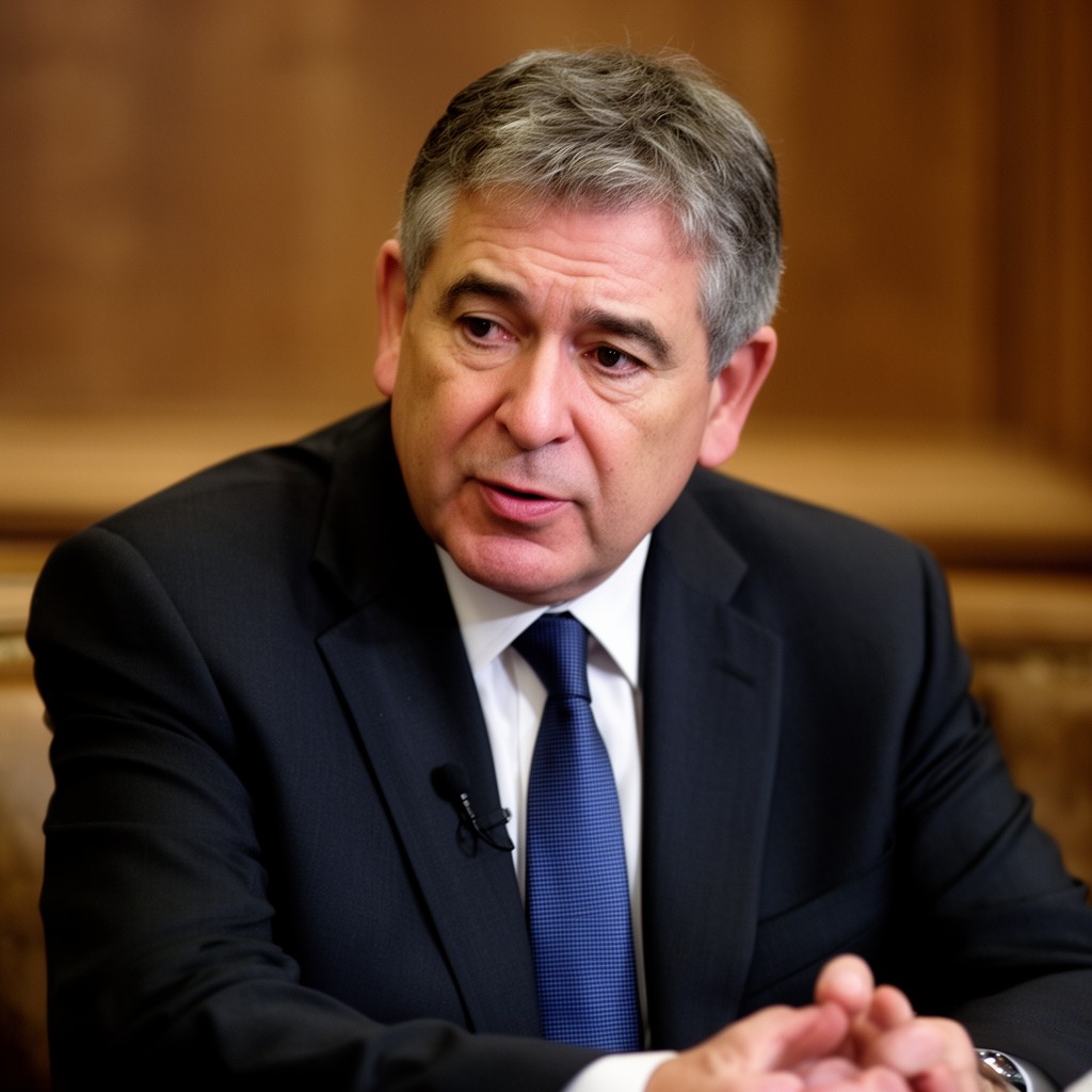 AI-generated illustration of Gordon Brown